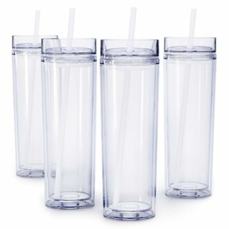 Maars Drinkware Double Wall Insulated Skinny Acrylic Tumblers